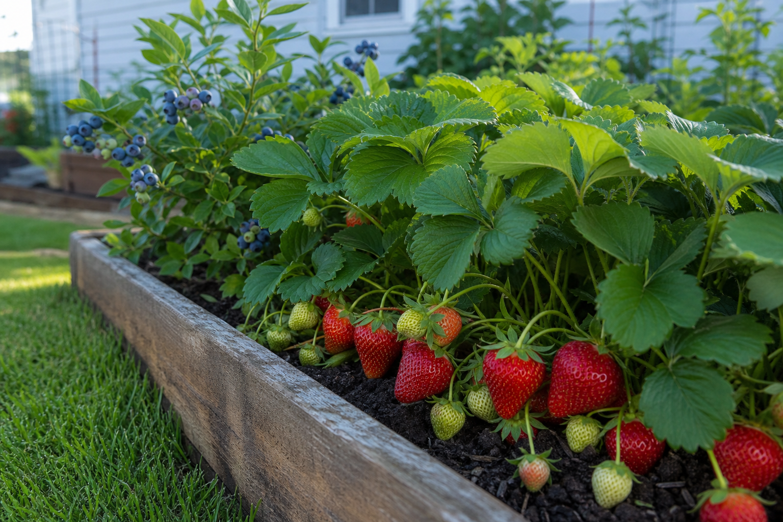 Strawberries and blueberries
